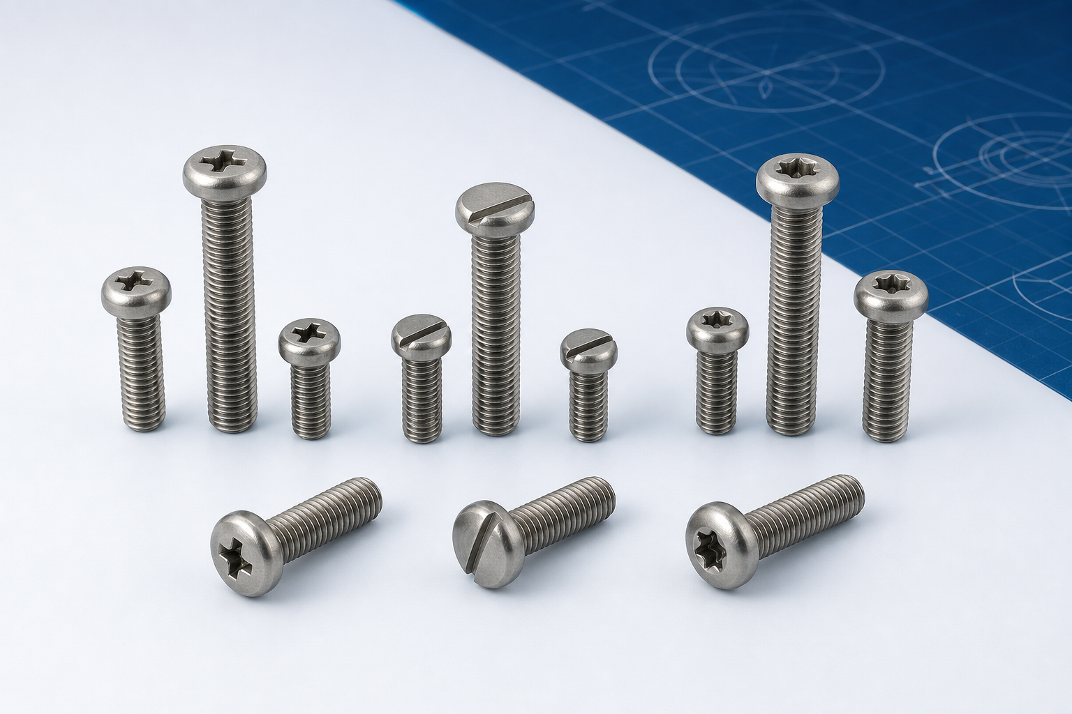 Grade 2 Titanium Machine Screws