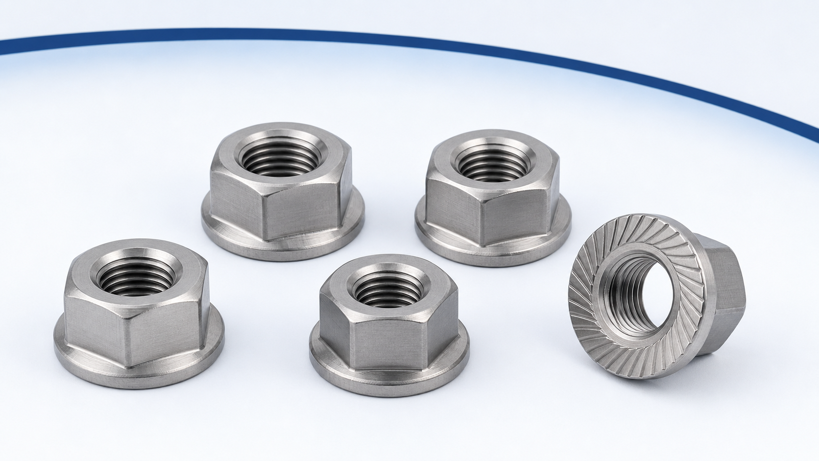 Grade 2 Titanium Flange Nuts
