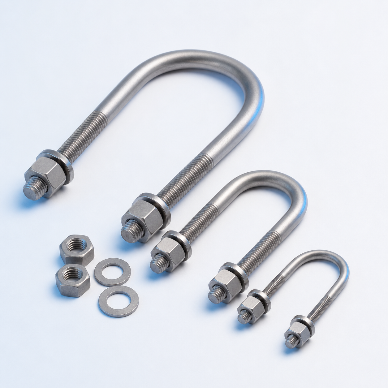 Grade 5 Ti-6Al-4V titanium U-bolts with nuts and washers