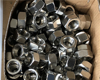 Hex nuts packed in a protected carton