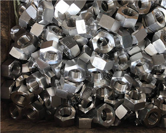 Hex nuts prepared for packing