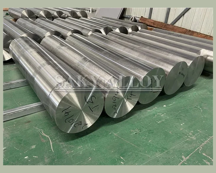 Large titanium round bars with marked ends