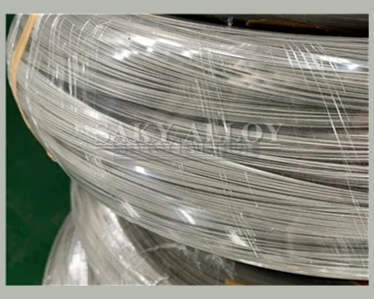 Fine titanium wire coils protected under clear wrapping