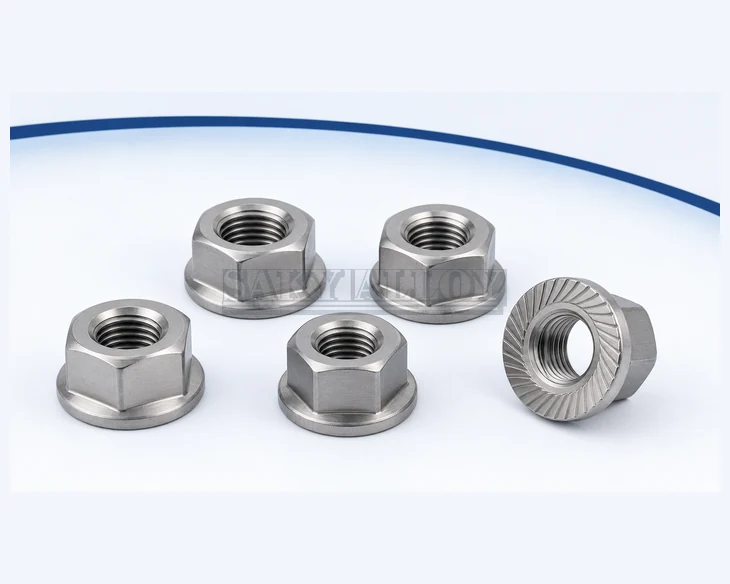 Grade 2 Titanium Flange Nuts
