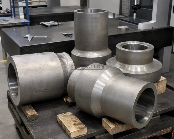 Titanium forged pressure vessel nozzle