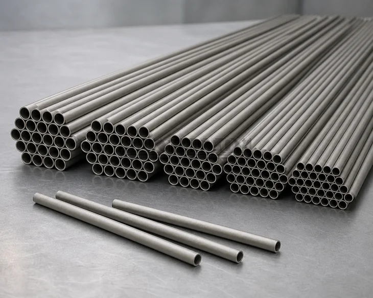 Titanium heat exchanger tube bundle with open ends