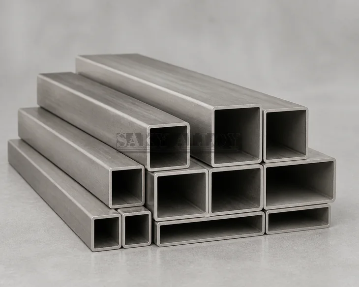 Titanium square and rectangular hollow tube sections