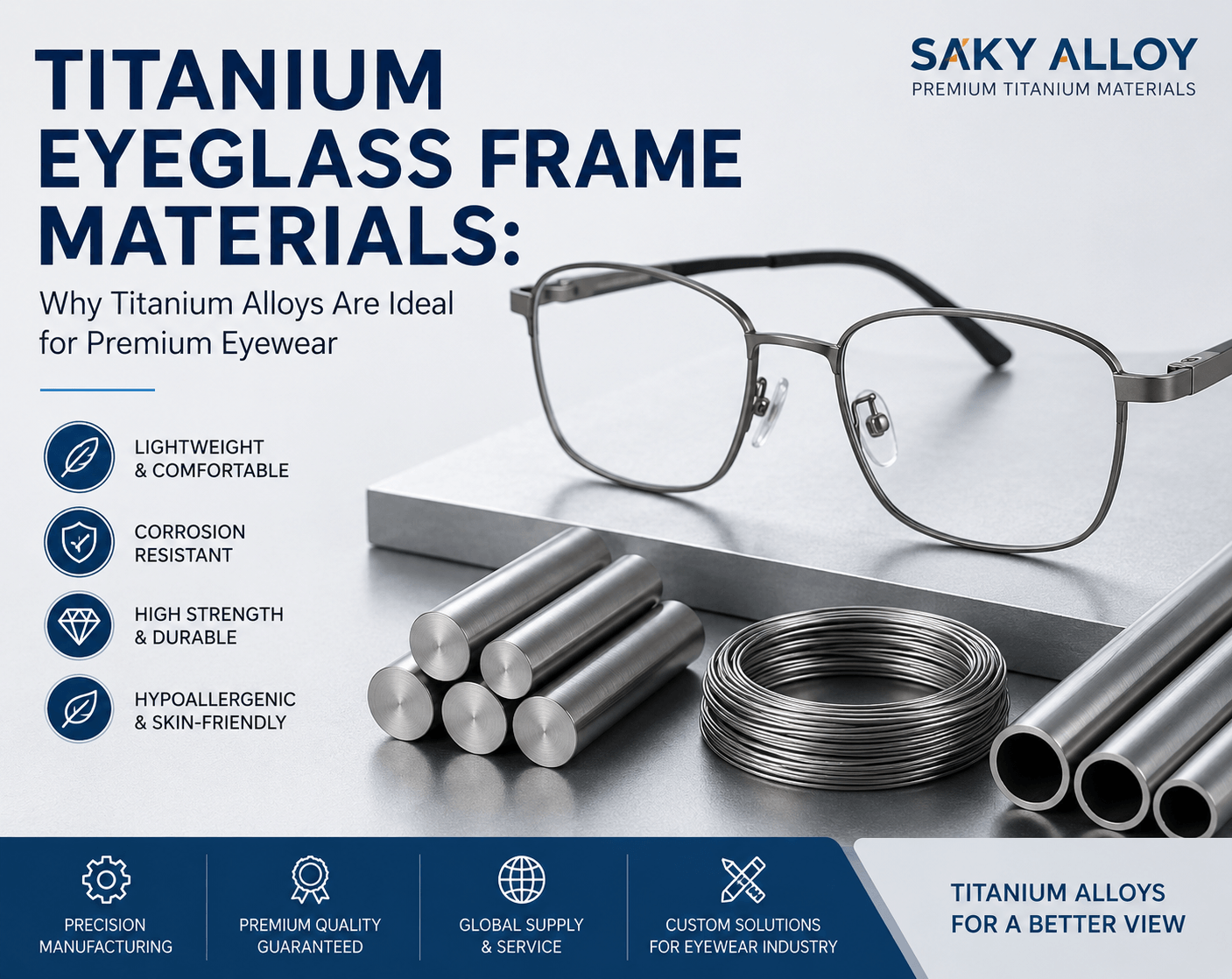 Titanium Eyeglass Frame Materials: Why Titanium Alloys Are Ideal for Premium Eyewear