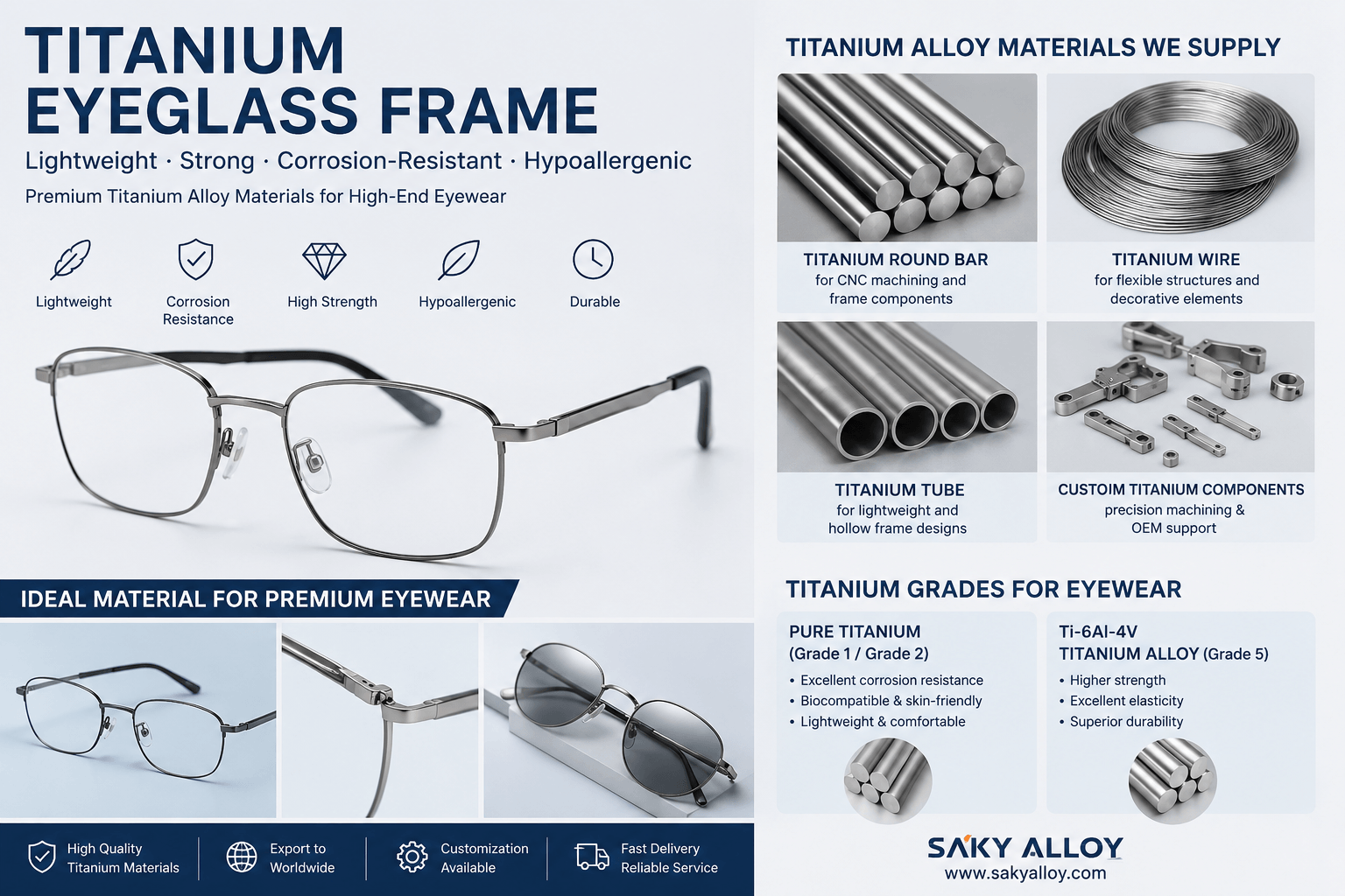 Titanium Eyeglass Frame Materials